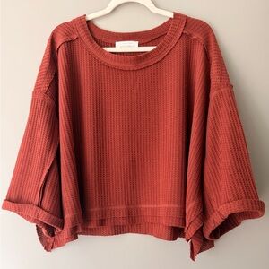 American Threads Terracotta Knit Top NWOT